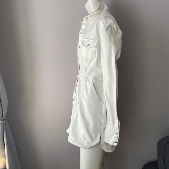 Free People Denim Button Up Shirt Dress - Picture 3 of 6